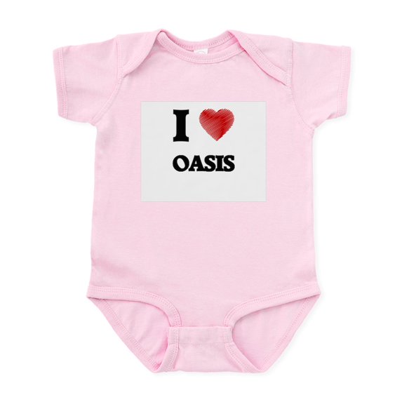 CafePress - I Love Oasis Body Suit - Baby Light Bodysuit, Size Newborn - 24 Months