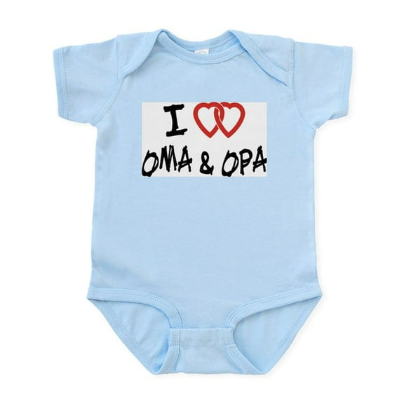 CafePress - I Love Oma And Opa Infant Bodysuit - Baby Light Bodysuit, Size Newborn - 24 Months