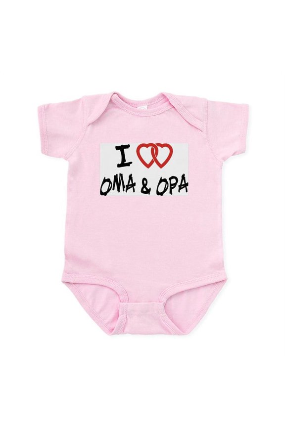 - I Love Oma And Opa Infant Bodysuit - Baby Light Bodysuit, Size Newborn - 24 Months