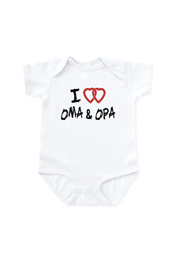 - I Love Oma And Opa Infant Bodysuit - Baby Light Bodysuit, Size Newborn - 24 Months