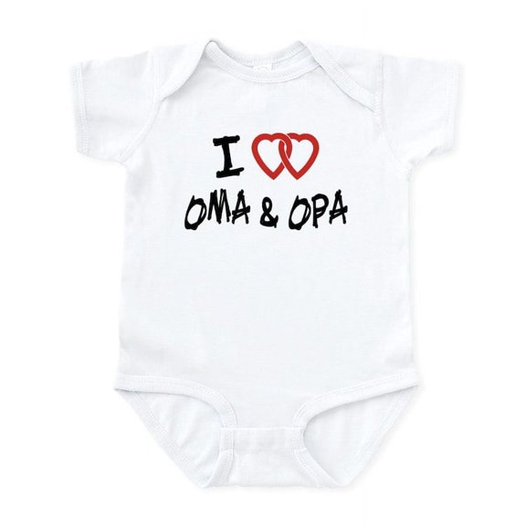 CafePress - I Love Oma And Opa Infant Bodysuit - Baby Light Bodysuit, Size Newborn - 24 Months