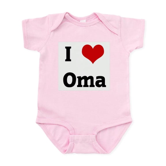CafePress - I Love Oma Infant Bodysuit - Baby Light Bodysuit, Size Newborn - 24 Months