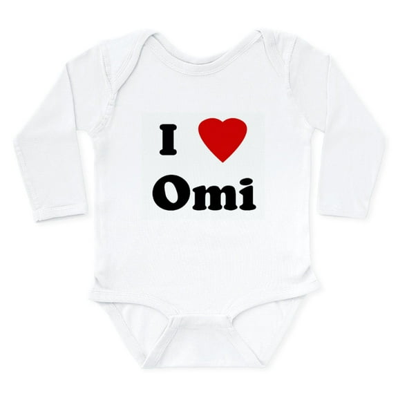 CafePress - I Love Omi Body Suit - Long Sleeve Cotton Baby Bodysuit