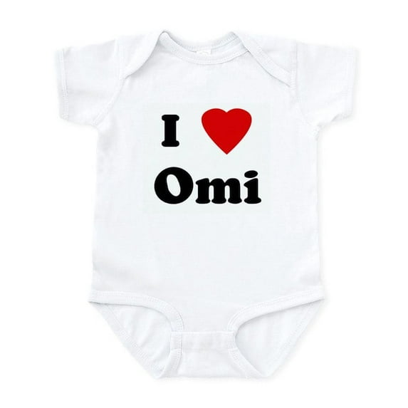CafePress - I Love Omi Infant Bodysuit - Baby Light Bodysuit, Size Newborn - 24 Months