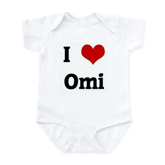 CafePress - I Love Omi Infant Bodysuit - Baby Light Bodysuit, Size Newborn - 24 Months