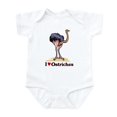 thumbnail image 1 of CafePress - I Love Ostriches Infant Bodysuit - Baby Light Bodysuit, Size Newborn - 24 Months, 1 of 4