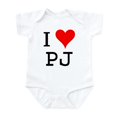thumbnail image 1 of CafePress - I Love PJ Infant Bodysuit - Baby Light Bodysuit, Size Newborn - 24 Months, 1 of 4