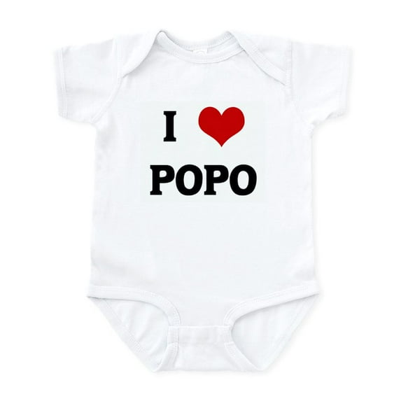 CafePress - I Love POPO Infant Bodysuit - Baby Light Bodysuit, Size Newborn - 24 Months