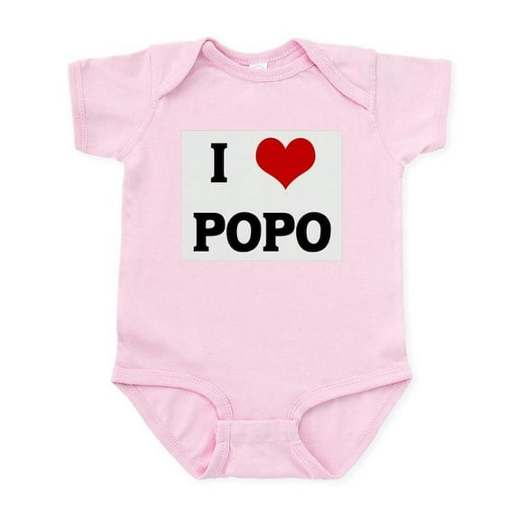 CafePress - I Love POPO Infant Bodysuit - Baby Light Bodysuit, Size Newborn - 24 Months