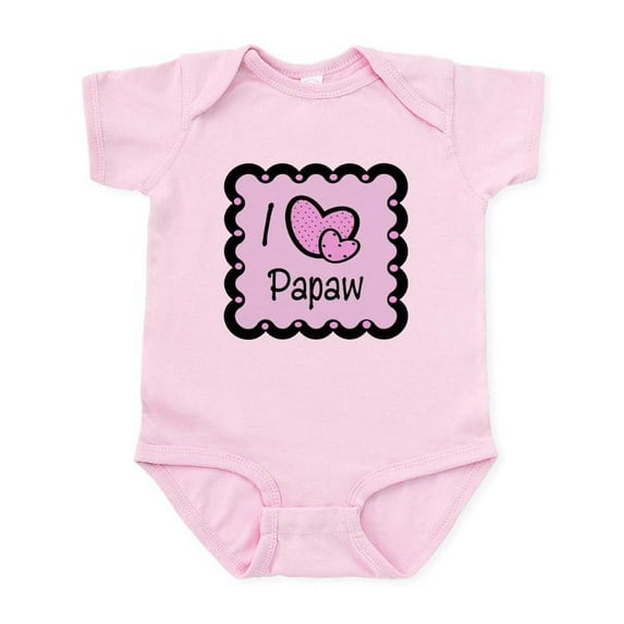 CafePress - I Love Papaw Infant Bodysuit - Baby Light Bodysuit, Size Newborn - 24 Months