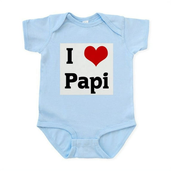 CafePress - I Love Papi Infant Bodysuit - Baby Light Bodysuit, Size Newborn - 24 Months