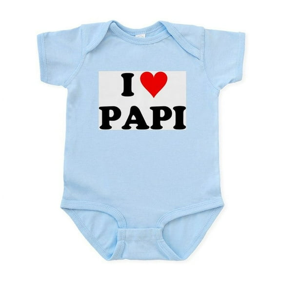 CafePress - I Love Papi Infant Bodysuit - Baby Light Bodysuit, Size Newborn - 24 Months