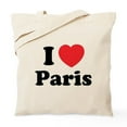 thumbnail image 1 of CafePress - I Love Paris Tote Bag - Unisex Canvas Tote Bag, Beige, 1-Piece, 1 of 6