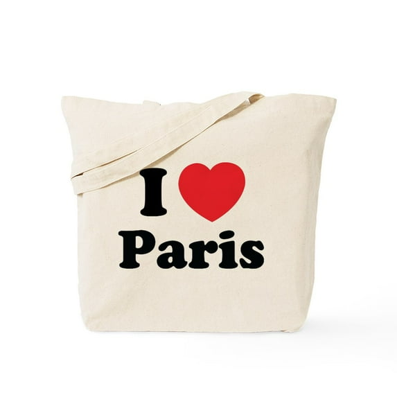 CafePress - I Love Paris Tote Bag - Unisex Canvas Tote Bag, Beige, 1-Piece
