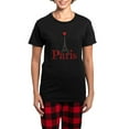 thumbnail image 1 of CafePress - I Love Paris Women's Dark Pajamas - Women's Short Sleeve Print T-Shirt and Pants Dark Cotton Pajama Set, 1 of 7