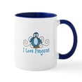 thumbnail image 1 of CafePress - I Love Penguins Mugs - 11 oz Ceramic Mug - Novelty Coffee Tea Cup, 1 of 4
