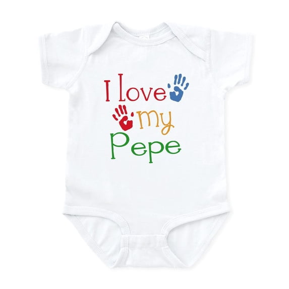 CafePress - I Love Pepe Infant Bodysuit - Baby Light Bodysuit, Size Newborn - 24 Months