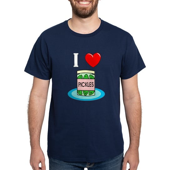 CafePress - I Love Pickles Dark T Shirt - Men's Classic Cotton T-Shirts