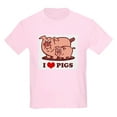 thumbnail image 1 of CafePress - I Love Pigs Kids Light T Shirt - Light T-Shirt Kids XS-XL, 1 of 4