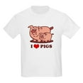 thumbnail image 1 of CafePress - I Love Pigs Kids Light T Shirt - Light T-Shirt Kids XS-XL, 1 of 4