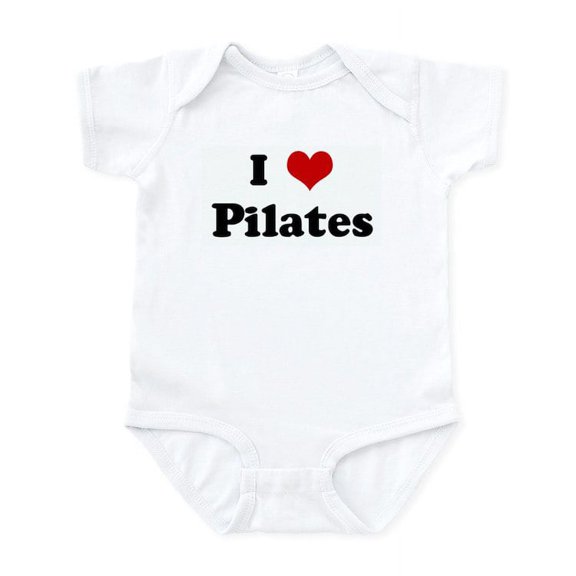 CafePress - I Love Pilates Infant Bodysuit - Baby Light Bodysuit, Size Newborn - 24 Months