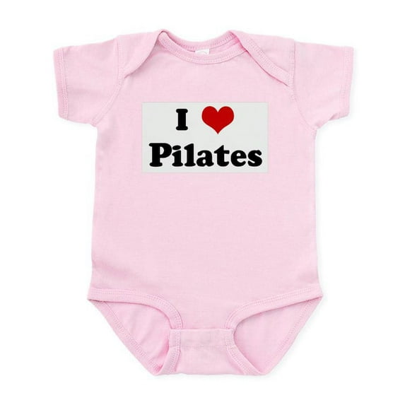 CafePress - I Love Pilates Infant Bodysuit - Baby Light Bodysuit, Size Newborn - 24 Months