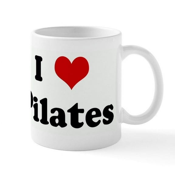 CafePress - I Love Pilates Mug - 11 oz Ceramic Mug - Novelty Coffee Tea Cup