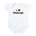 thumbnail image 1 of CafePress - I Love Pittsburgh Infant Bodysuit - Baby Light Bodysuit, Size Newborn - 24 Months, 1 of 4