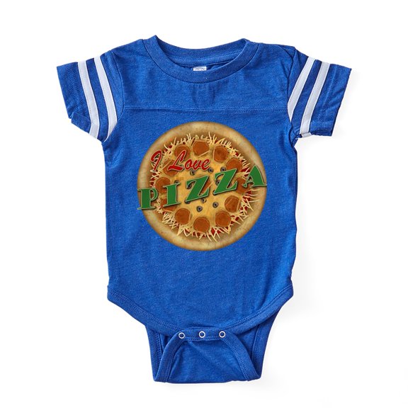 CafePress - I Love Pizza - Cute Infant Baby Football Bodysuit
