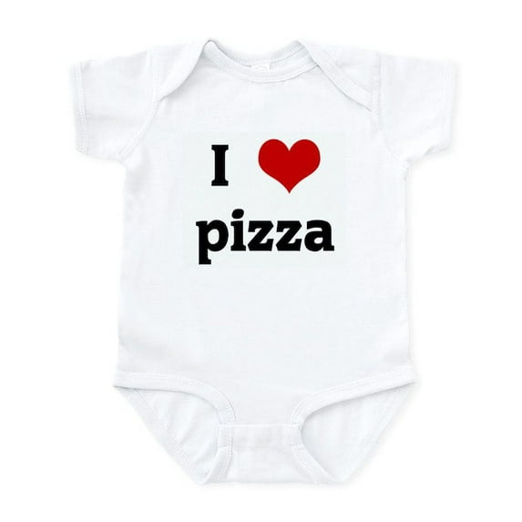 CafePress - I Love Pizza Infant Bodysuit - Baby Light Bodysuit, Size Newborn - 24 Months