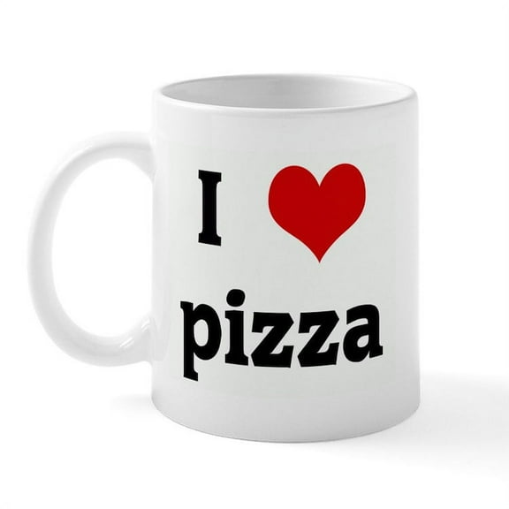 CafePress - I Love Pizza Mug - 11 oz Ceramic Mug - Novelty Coffee Tea Cup