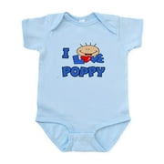 CafePress - I Love Poppy Blue Baby/Toddler Onesie - Baby Light Bodysuit, Size Newborn - 24 Months