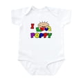 thumbnail image 1 of CafePress - I Love Poppy CUTE Baby/Toddler Onesie - Baby Light Bodysuit, Size Newborn - 24 Months, 1 of 4