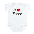 thumbnail image 1 of CafePress - I Love Poppy Infant Bodysuit - Baby Light Bodysuit, Size Newborn - 24 Months, 1 of 4