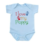 CafePress - I Love Poppy Infant Bodysuit - Baby Light Bodysuit, Size Newborn - 24 Months