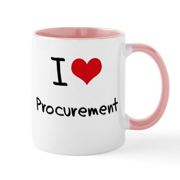 CafePress - I Love Procurement Mug - 11 oz Ceramic Mug - Novelty Coffee Tea Cup