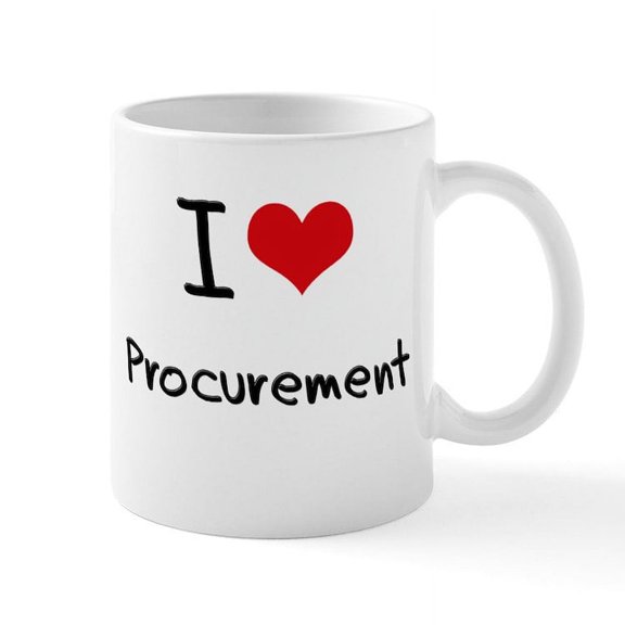 CafePress - I Love Procurement Mug - 11 oz Ceramic Mug - Novelty Coffee Tea Cup