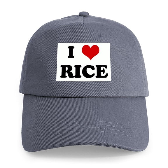 CafePress - I Love RICE Cap - Adjustable 100% Brushed Unisex Casual Cotton Baseball Cap, Beige, 1