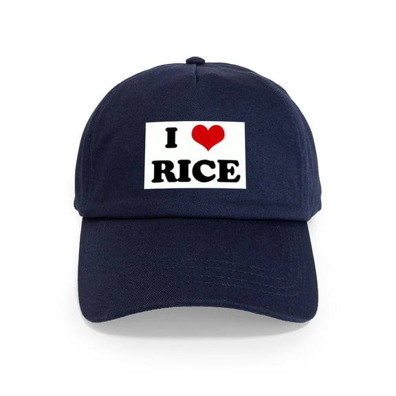 CafePress - I Love RICE Cap - Adjustable 100% Brushed Unisex Casual Cotton Baseball Cap, Beige, 1