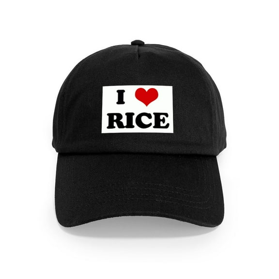 CafePress - I Love RICE Cap - Adjustable 100% Brushed Unisex Casual Cotton Baseball Cap, Beige, 1