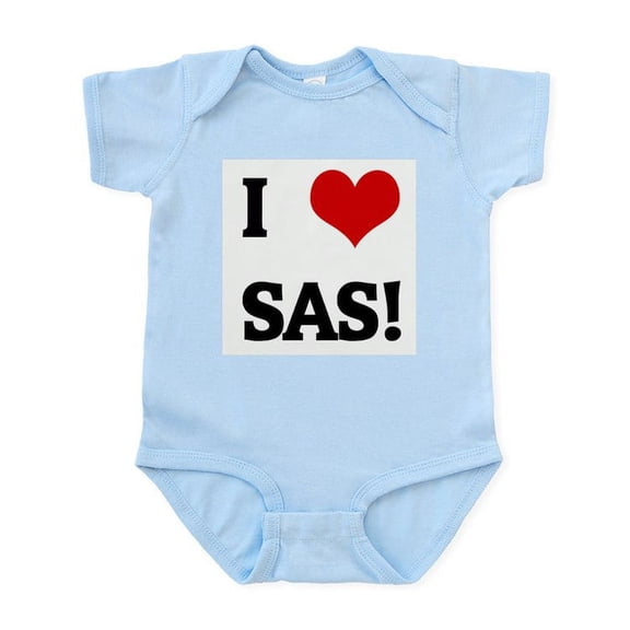 CafePress - I Love SAS! Infant Bodysuit - Baby Light Bodysuit, Size Newborn - 24 Months