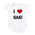 thumbnail image 1 of CafePress - I Love SAS! Infant Bodysuit - Baby Light Bodysuit, Size Newborn - 24 Months, 1 of 4