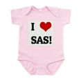 thumbnail image 1 of CafePress - I Love SAS! Infant Bodysuit - Baby Light Bodysuit, Size Newborn - 24 Months, 1 of 4
