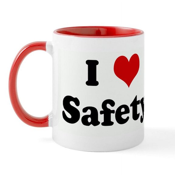 CafePress - I Love Safety! Mug - 11 oz Ceramic Mug - Novelty Coffee Tea Cup