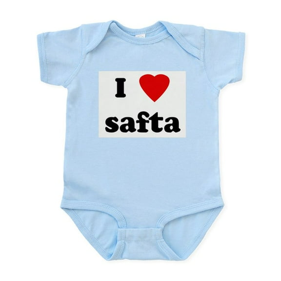 CafePress - I Love Safta Infant Bodysuit - Baby Light Bodysuit, Size Newborn - 24 Months