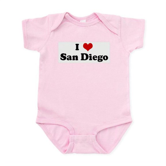 CafePress - I Love San Diego Infant Bodysuit - Baby Light Bodysuit, Size Newborn - 24 Months