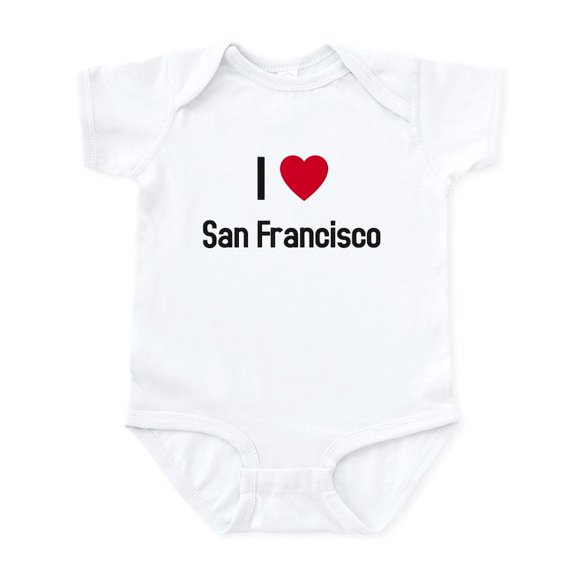 CafePress - I Love San Francisco Infant Bodysuit - Baby Light Bodysuit, Size Newborn - 24 Months