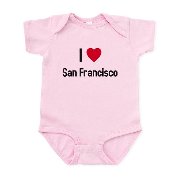 CafePress - I Love San Francisco Infant Bodysuit - Baby Light Bodysuit, Size Newborn - 24 Months