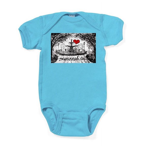 CafePress - I Love Savannah Ga - Cute Infant Bodysuit Baby Romper - Size Newborn - 24 Months