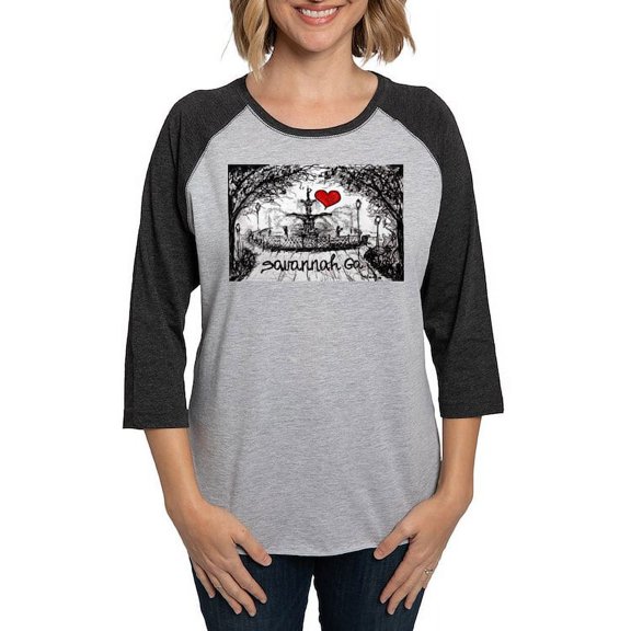 CafePress - I Love Savannah Ga Long Sleeve T Shirt - Womens Baseball Tee